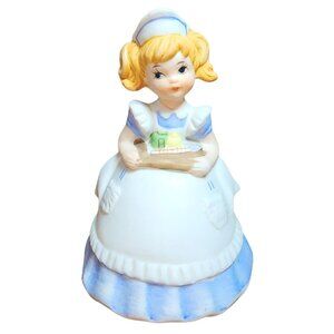 Vintage 1979 MSR Imports Nurse Bell Figurine with Tray of Medical Supplies Cute